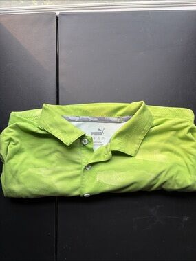 XL Puma Men’s Bright Lime Green Short Sleeve GOLF Polo